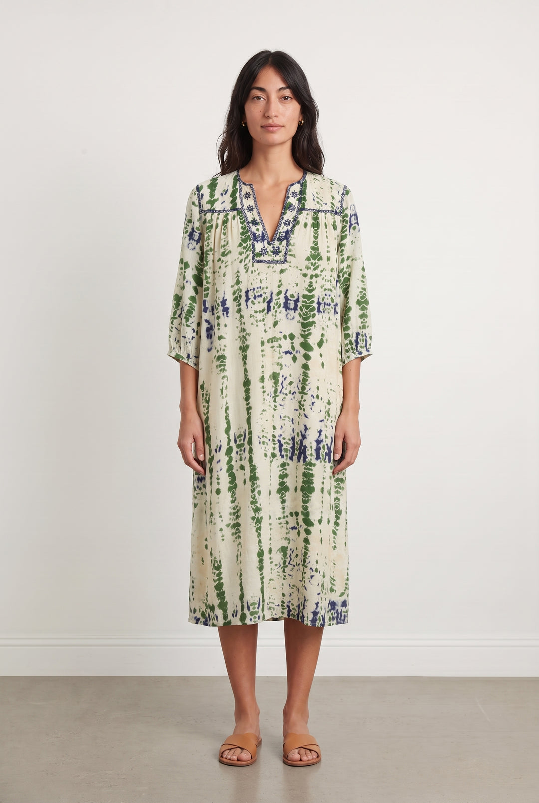 Robe Droite Verte et Bleue - Taille XS/34 de la marque ba&sh | PARAD99598 - Vendu par Paradigme - Image 1