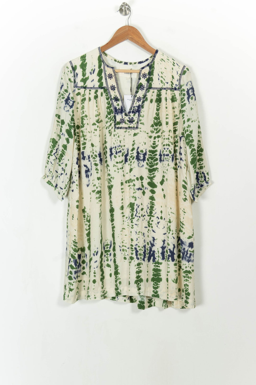 Robe Droite Verte et Bleue - Taille XS/34 de la marque ba&sh | PARAD99598 - Vendu par Paradigme - Image 2