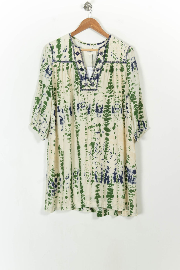 Robe Droite Verte et Bleue - Taille XS/34 de la marque ba&sh | PARAD99598 - Vendu par Paradigme - Image 2