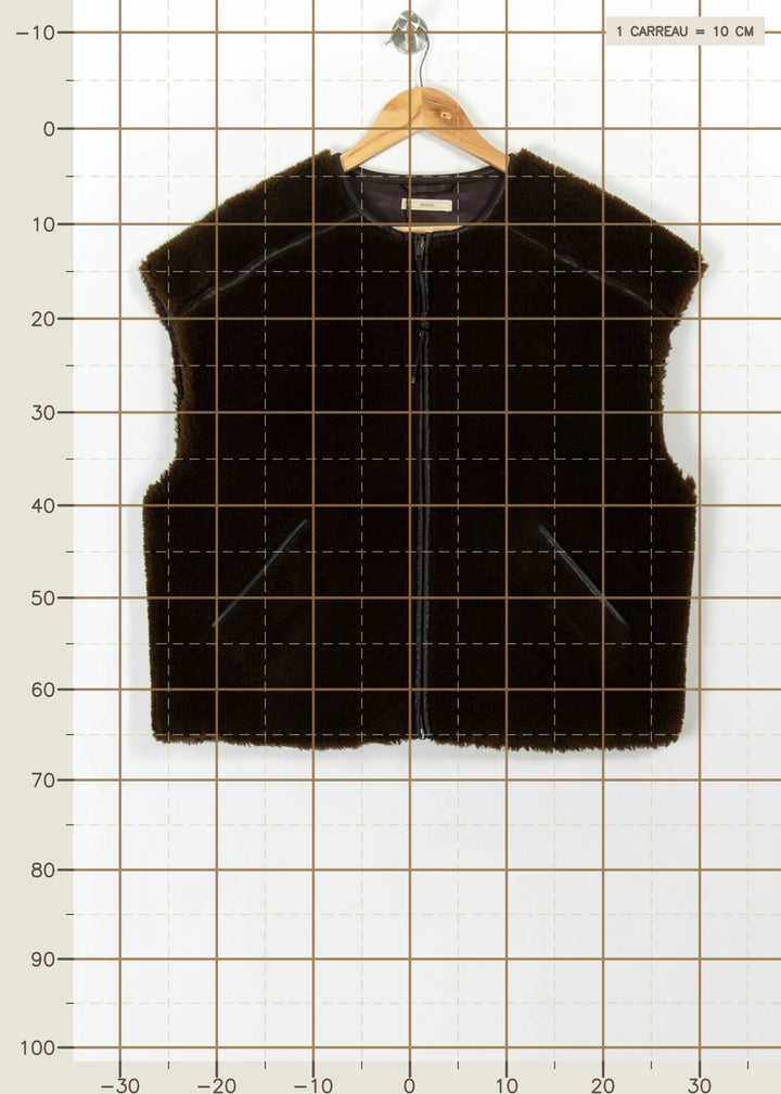 Gilet Marron - Taille M/38 de la marque Sessùn | PARAD99600 - Vendu par Paradigme - Image 4