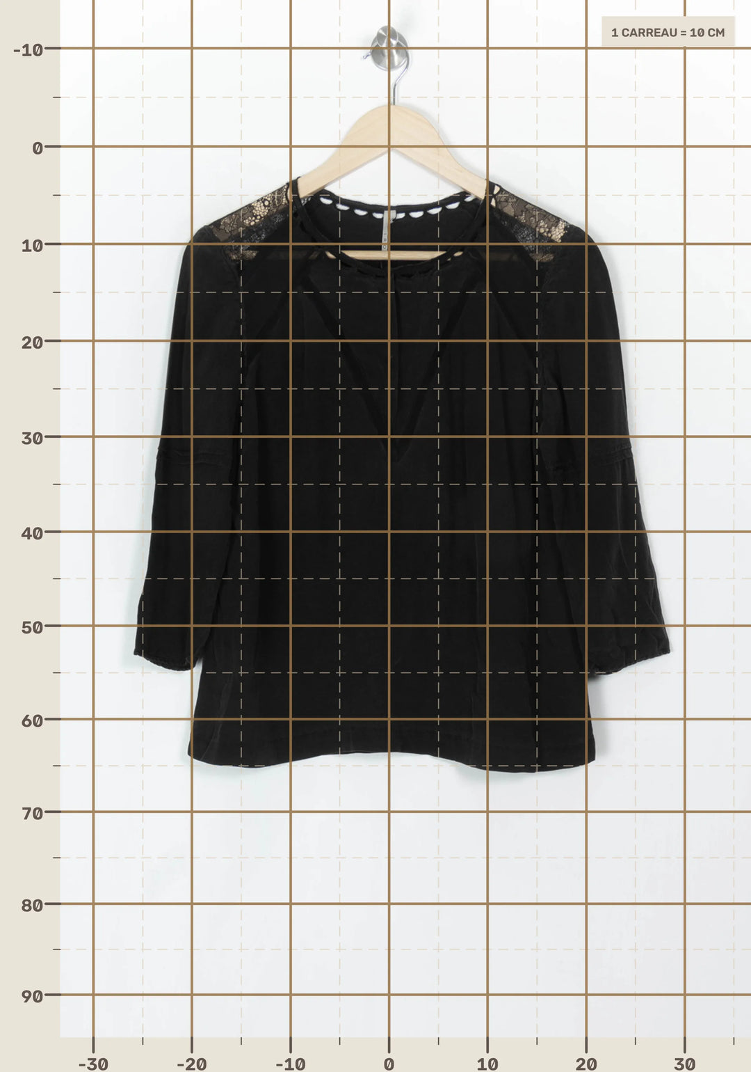 Blouse Noire - Taille L/40 de la marque IRO | PARAD99602 - Vendu par Paradigme - Image 4