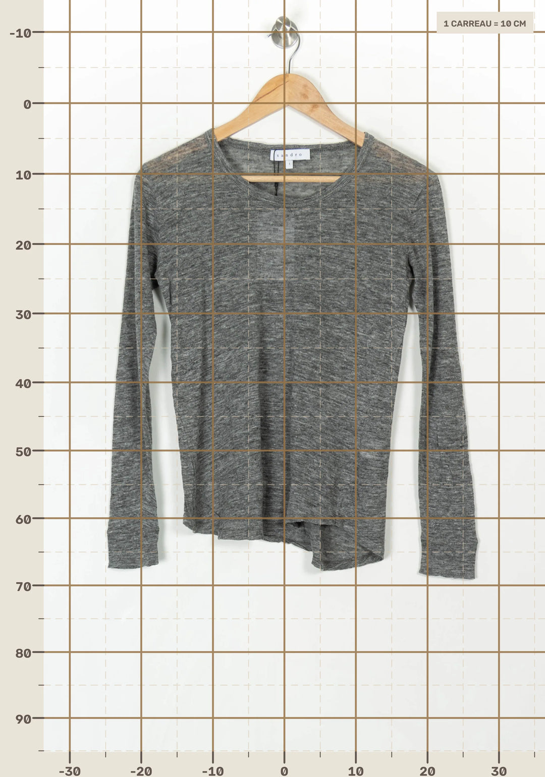 Pull Gris - Taille S/36 de la marque Sandro | PARAD99604 - Vendu par Paradigme - Image 4