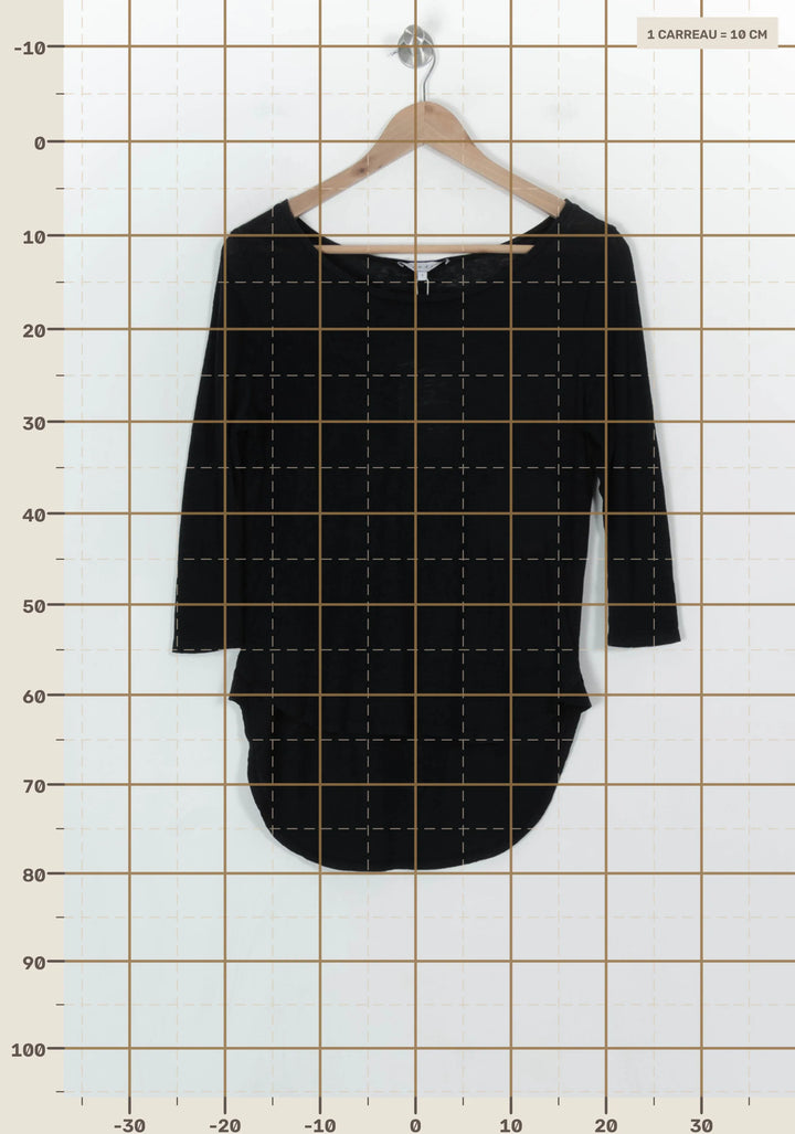 Tunique Noire - Taille S/36 de la marque Sandro | PARAD99605 - Vendu par Paradigme - Image 4