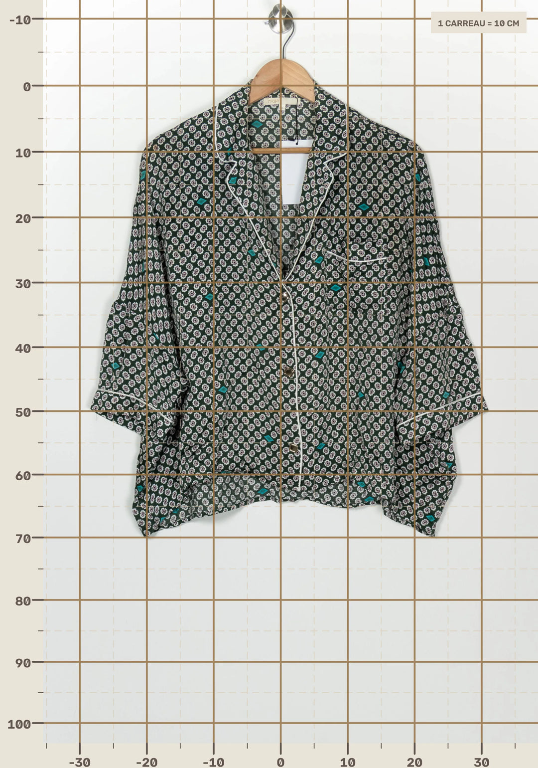 Chemise Verte Et Blanche - Taille L/40 de la marque Maje | PARAD99609 - Vendu par Paradigme - Image 4