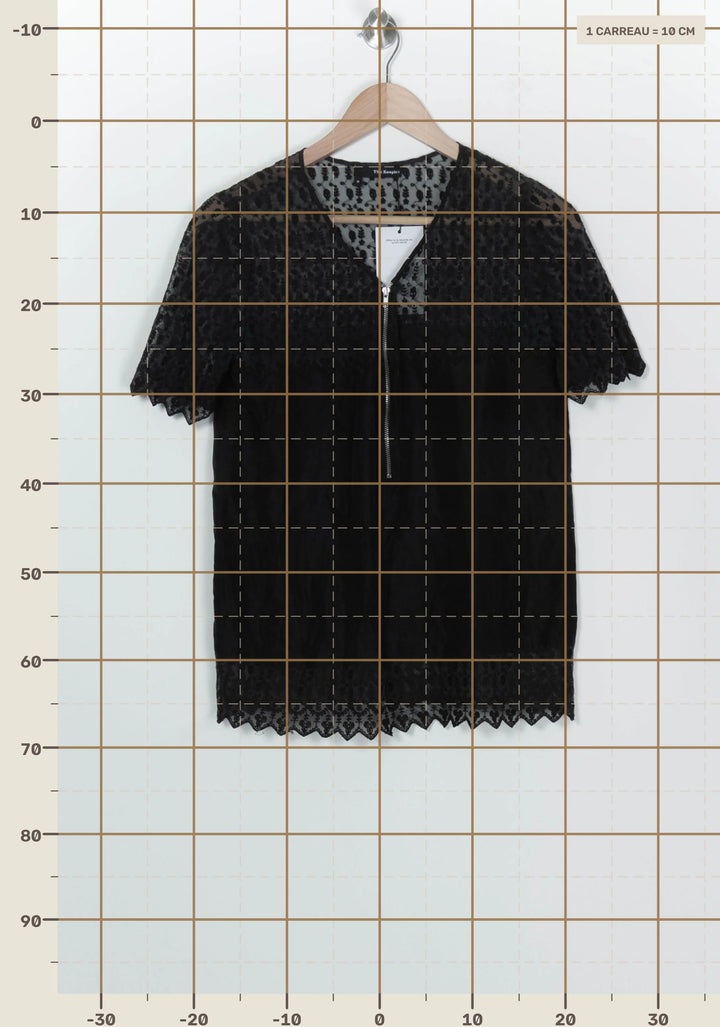 Tunique Noire - Taille M/38 de la marque The Kooples | PARAD99619 - Vendu par Paradigme - Image 4