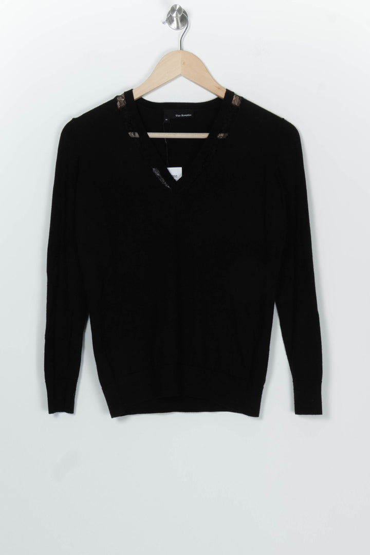 Pull À Col V Noir - Taille M/38 de la marque The Kooples | PARAD99620 - Vendu par Paradigme - Image 2