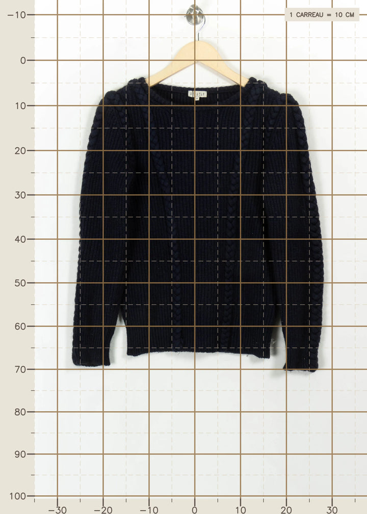 Pull Bleu - Taille L/40 de la marque Claudie Pierlot | PARAD99630 - Vendu par Paradigme - Image 4