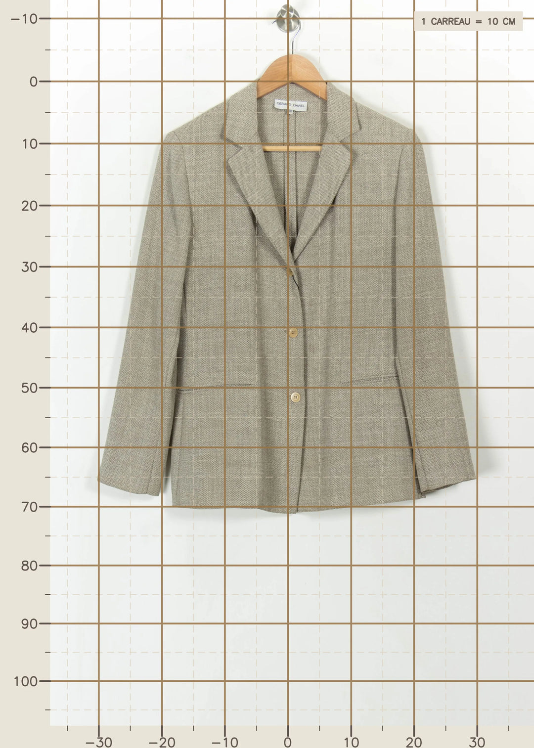 Blazer Beige - Taille M/38 de la marque Gerard Darel | PARAD99631 - Vendu par Paradigme - Image 4