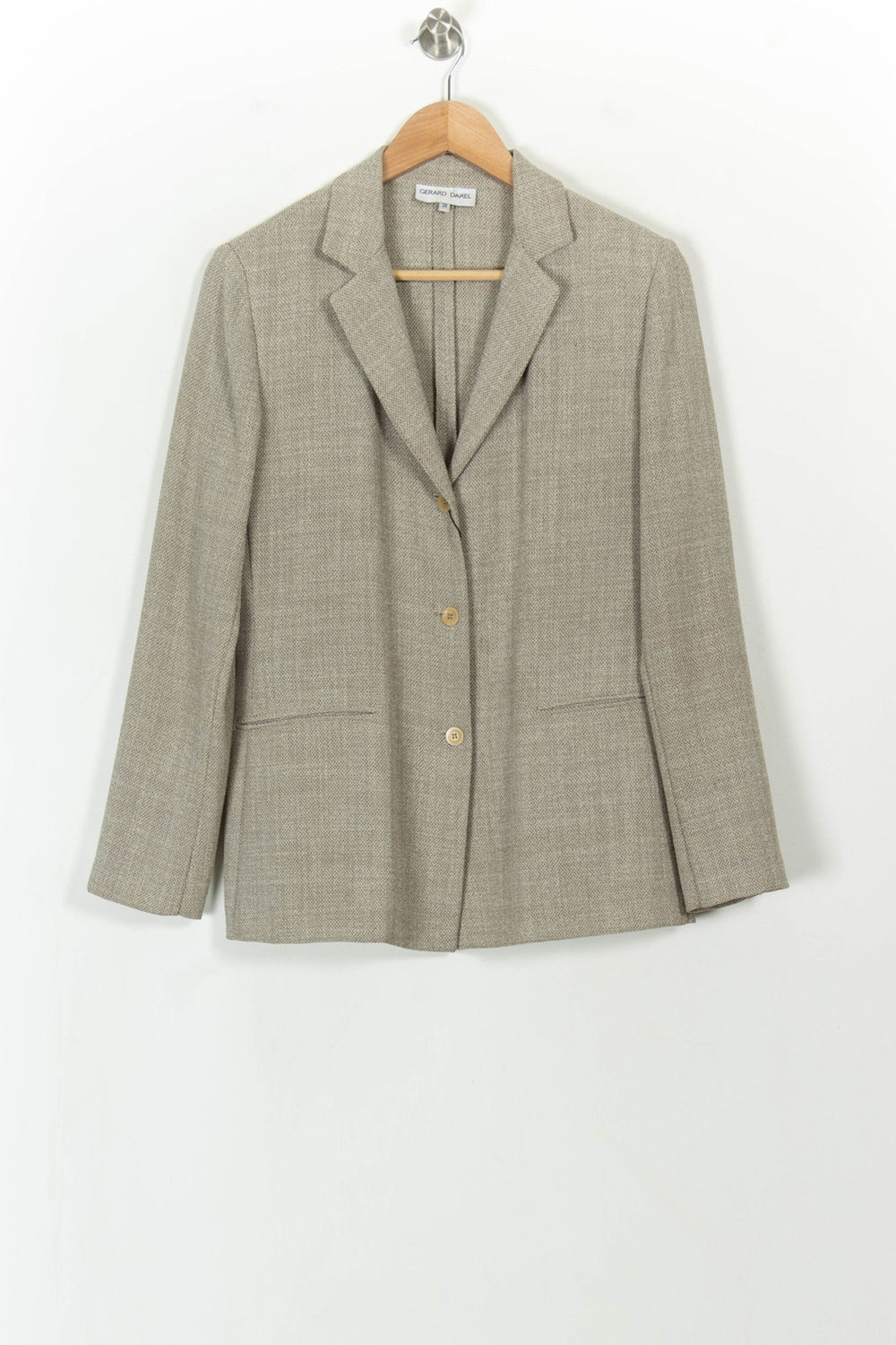 Blazer Beige - Taille M/38 de la marque Gerard Darel | PARAD99631 - Vendu par Paradigme - Image 2