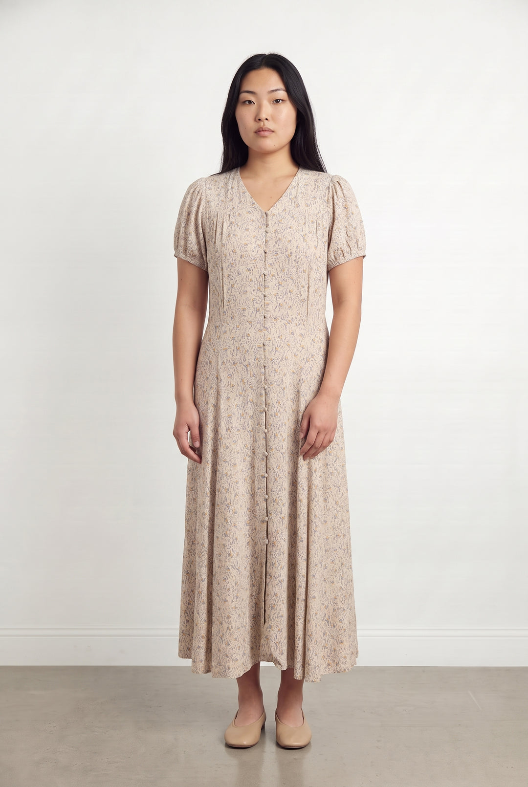 Robe Longue Beige et Bleu - Taille L/40 de la marque Sessùn | PARAD99640 - Vendu par Paradigme - Image 1