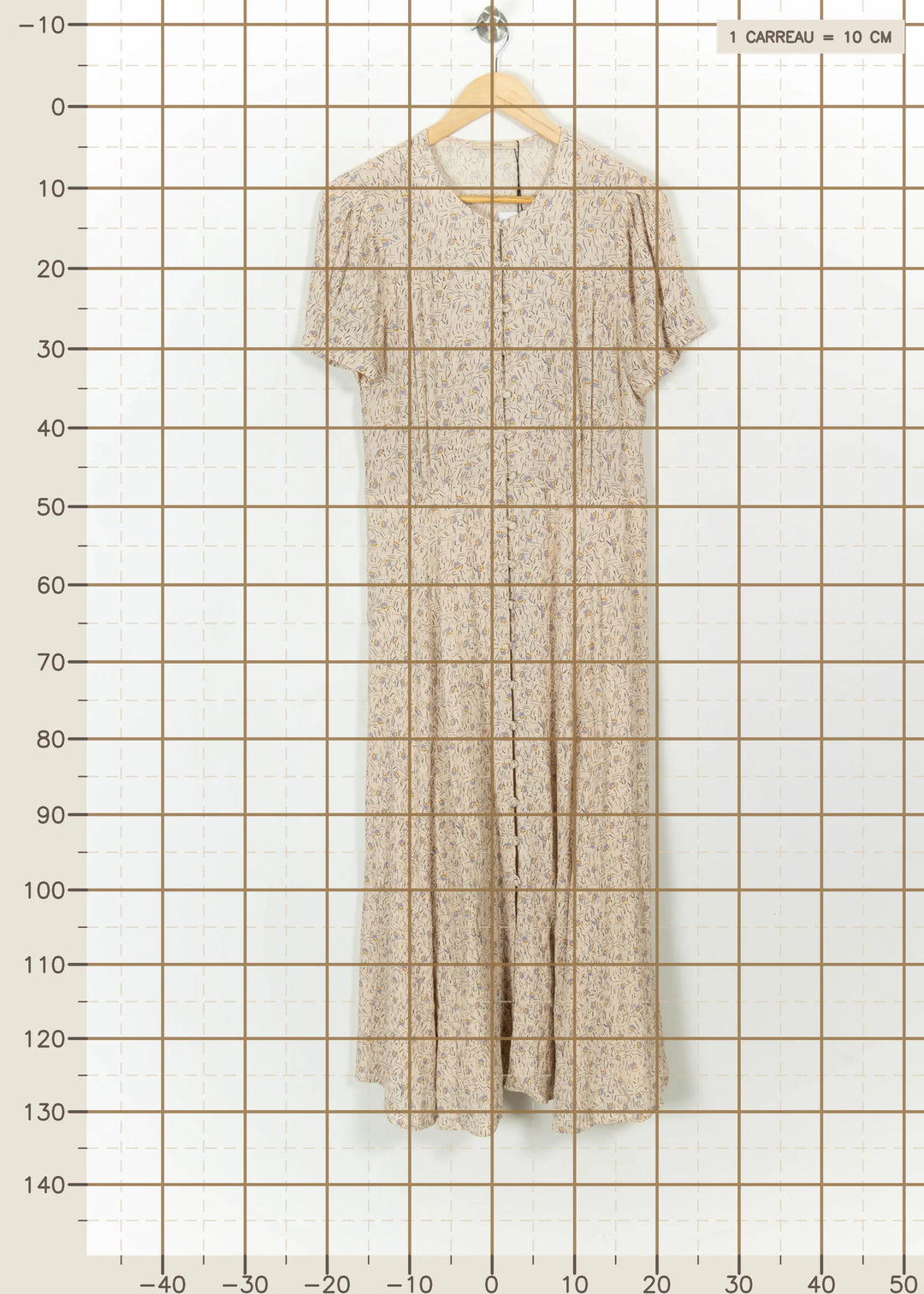 Robe Longue Beige et Bleu - Taille L/40 de la marque Sessùn | PARAD99640 - Vendu par Paradigme - Image 4