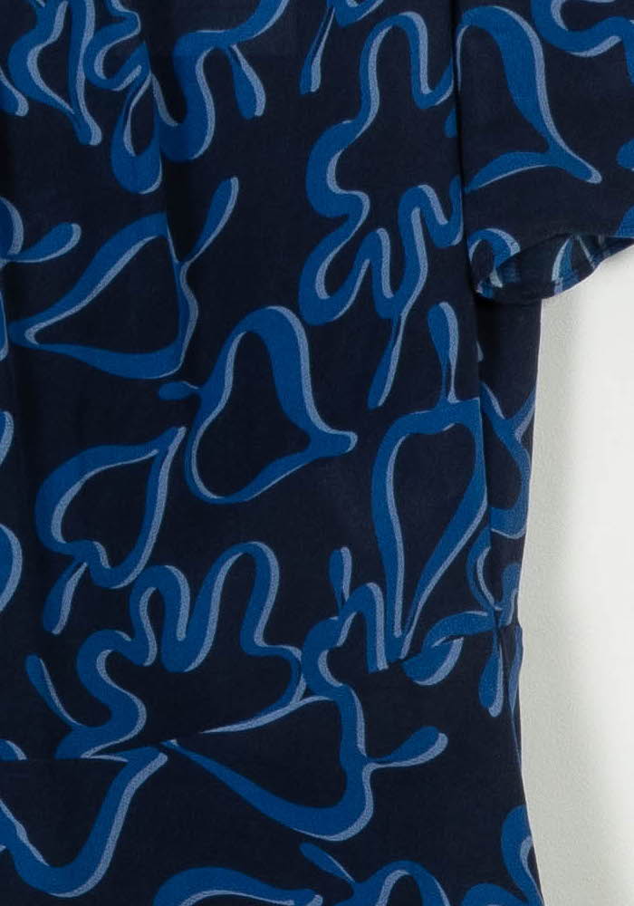 Robe Fluide Bleue - Taille L/40 de la marque Tara Jarmon | PARAD99643 - Vendu par Paradigme - Image 3