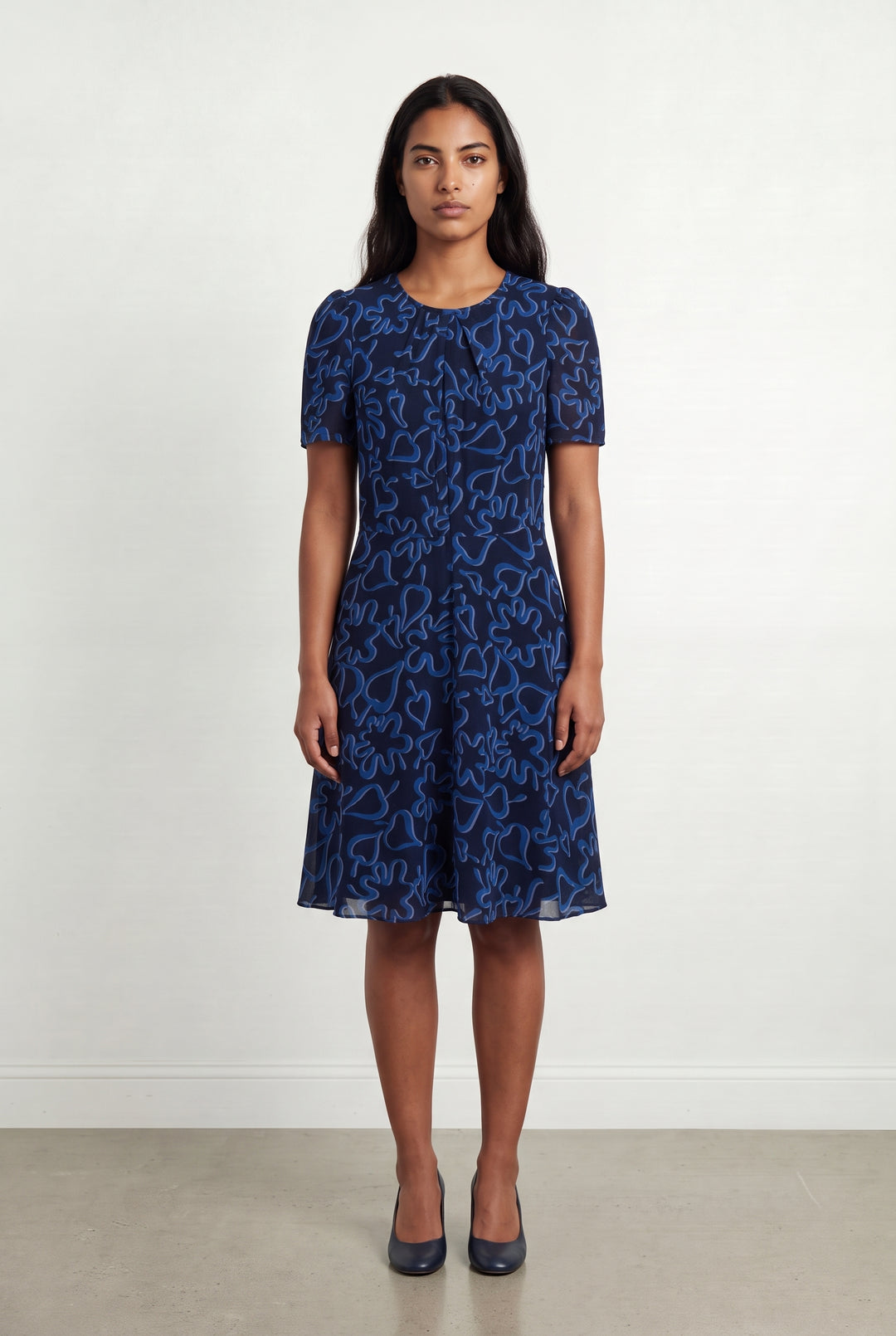 Robe Fluide Bleue - Taille L/40 de la marque Tara Jarmon | PARAD99643 - Vendu par Paradigme - Image 1