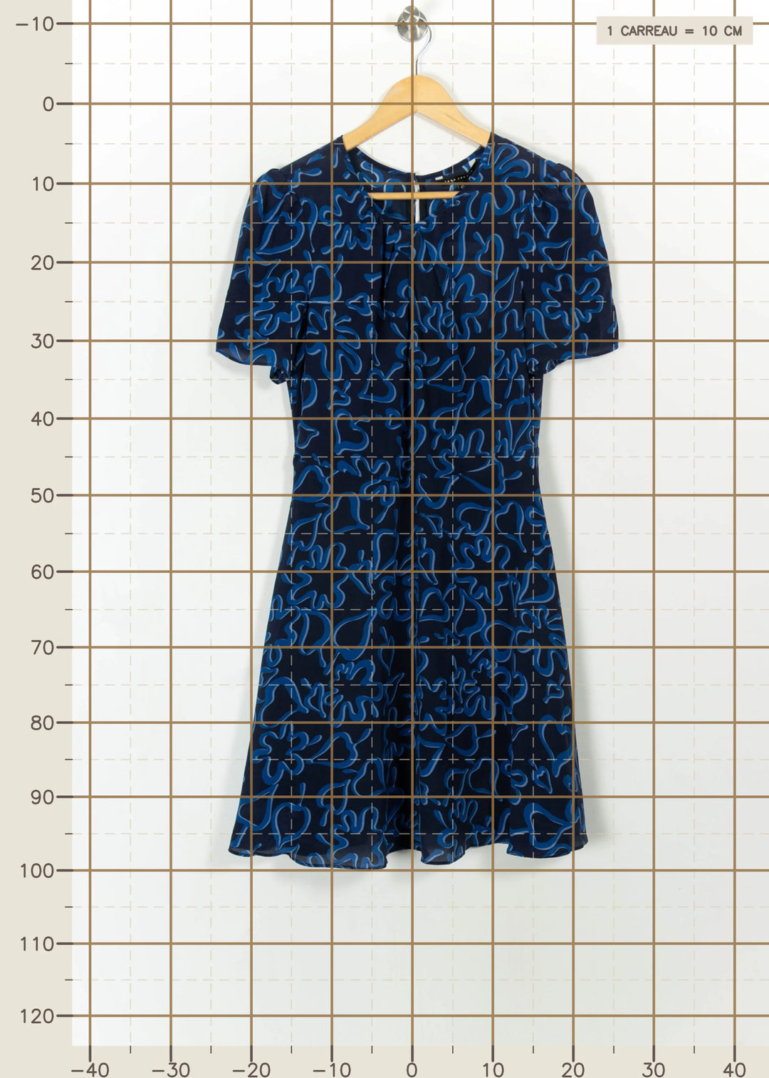 Robe Fluide Bleue - Taille L/40 de la marque Tara Jarmon | PARAD99643 - Vendu par Paradigme - Image 4