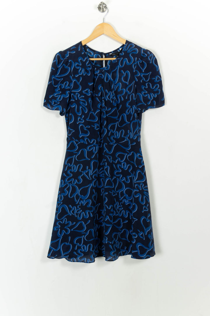 Robe Fluide Bleue - Taille L/40 de la marque Tara Jarmon | PARAD99643 - Vendu par Paradigme - Image 2