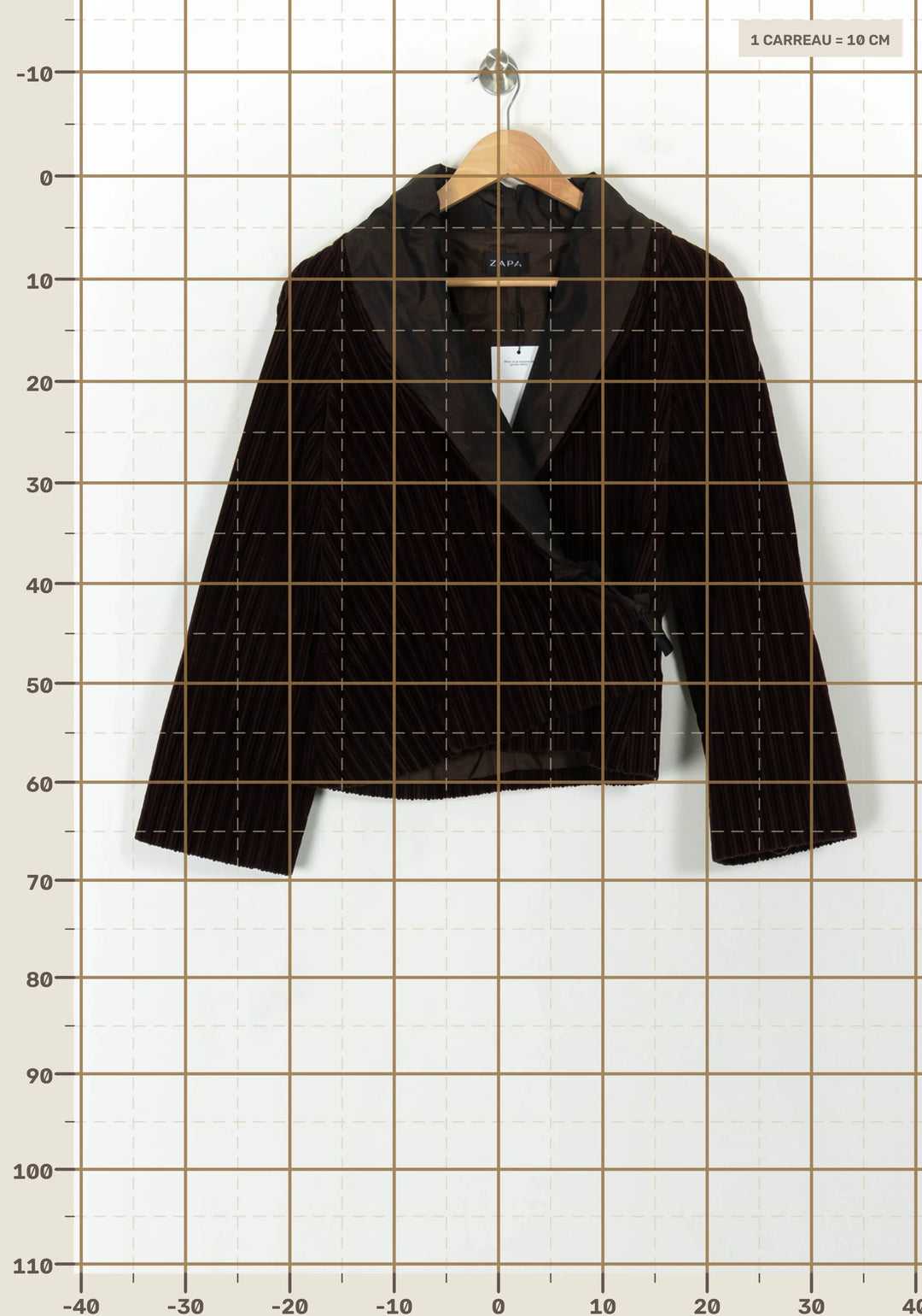 Blazer Marron - Taille M/38 de la marque ZAPA | PARAD99649 - Vendu par Paradigme - Image 4