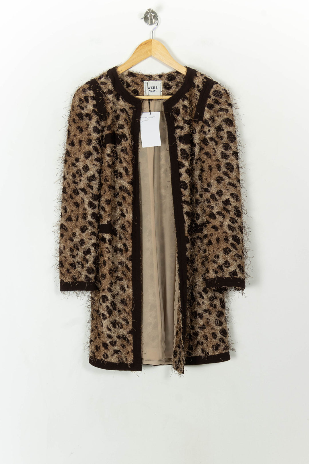 Manteau Léopard Marron et Noir - Taille M/38 de la marque Weill | PARAD99650 - Vendu par Paradigme - Image 2