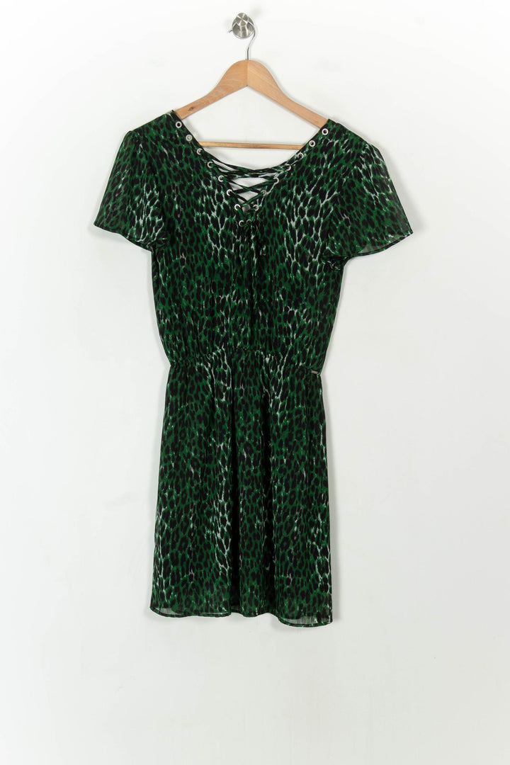 Robe Imprimée Verte et Noire - Taille XS/34 de la marque IKKS | PARAD99652 - Vendu par Paradigme - Image 5