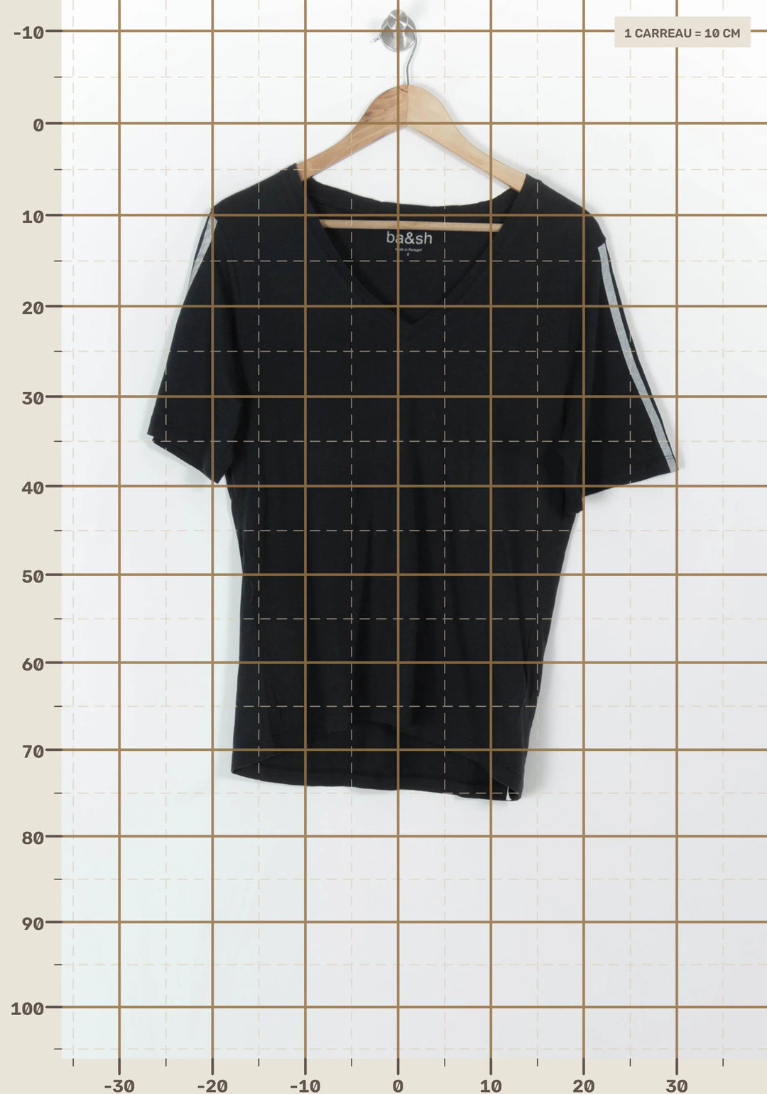 Tee-shirt Noir et Gris - Taille XS/34 de la marque ba&amp;sh | PARAD99655 - Vendu par Paradigme - Image 4