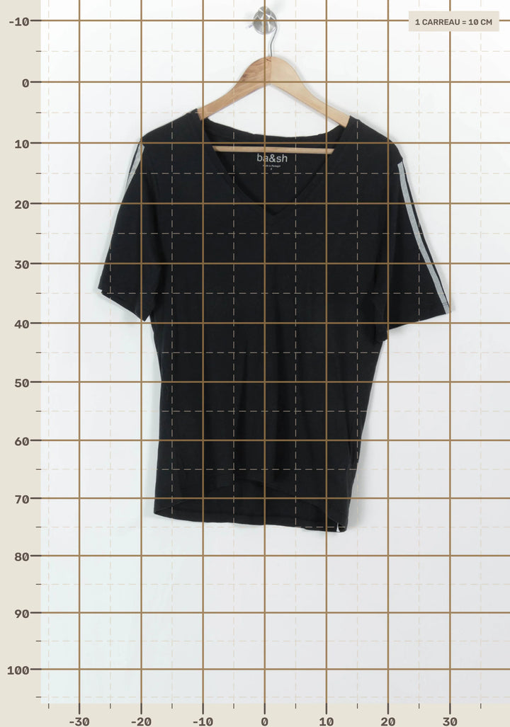 Tee-shirt Noir et Gris - Taille XS/34 de la marque ba&amp;sh | PARAD99655 - Vendu par Paradigme - Image 4