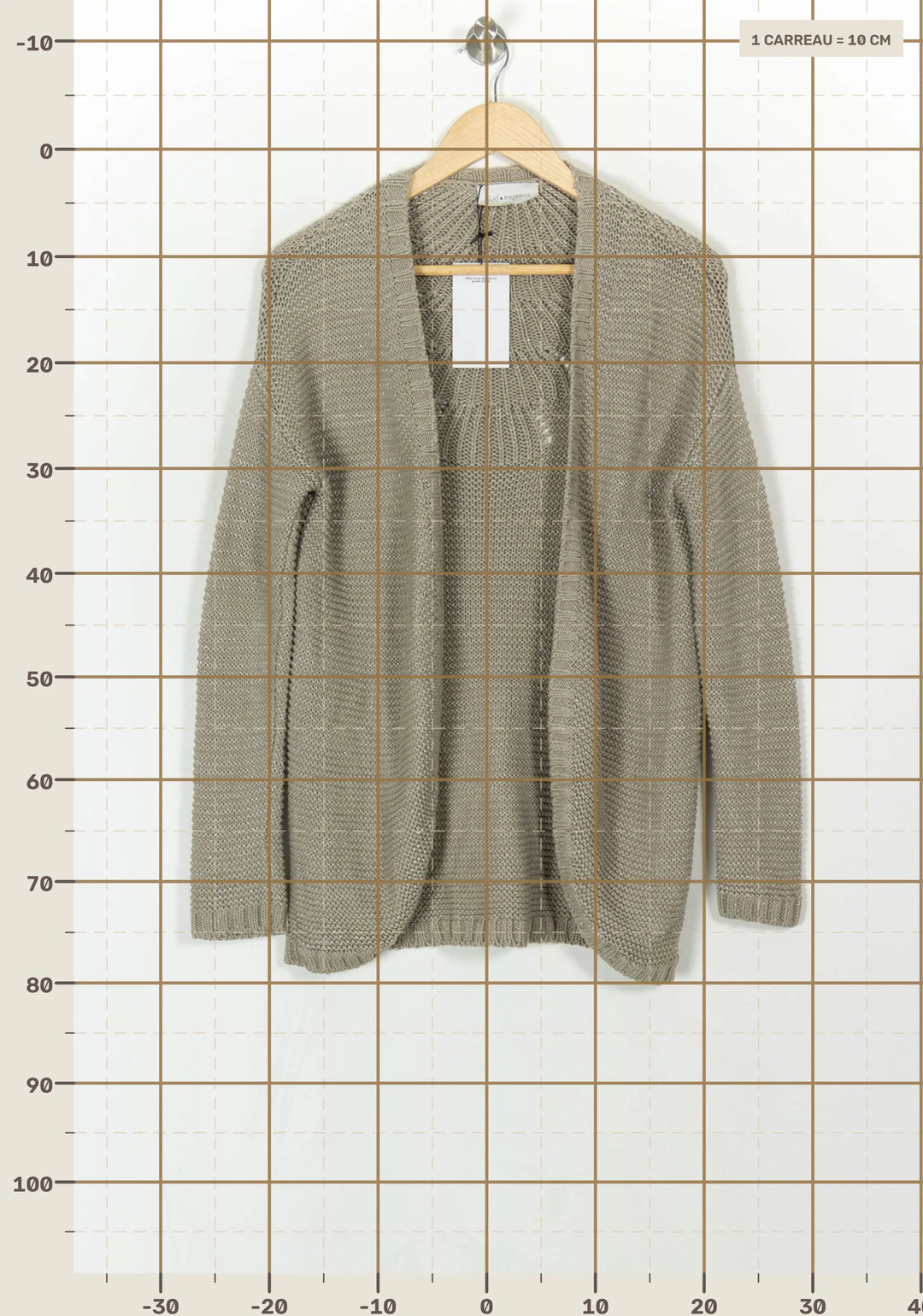 Cardigan Beige - Taille S/36 de la marque Sud express | PARAD99660 - Vendu par Paradigme - Image 4