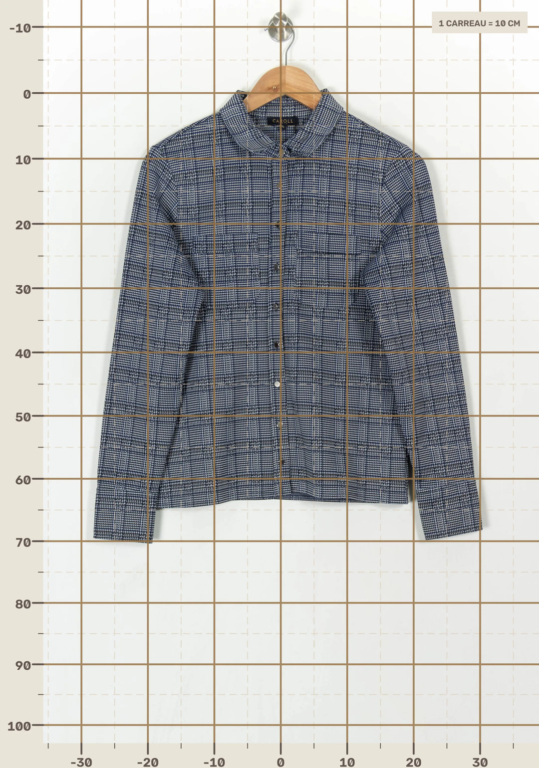 Chemise Bleu et Blanc - Taille S/36 de la marque Caroll | PARAD99661 - Vendu par Paradigme - Image 4