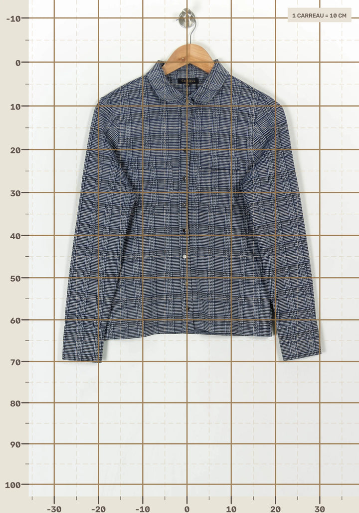 Chemise Bleu et Blanc - Taille S/36 de la marque Caroll | PARAD99661 - Vendu par Paradigme - Image 4