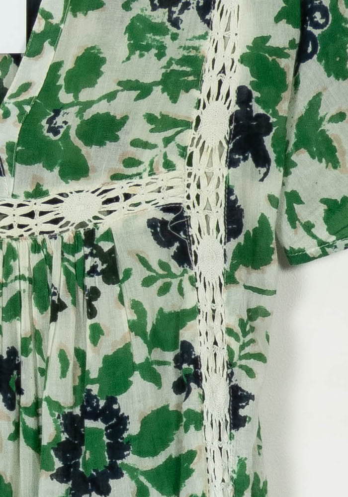Robe Fleurie Verte et Noire - Taille L/40 de la marque Stella Forest | PARAD99672 - Vendu par Paradigme - Image 3