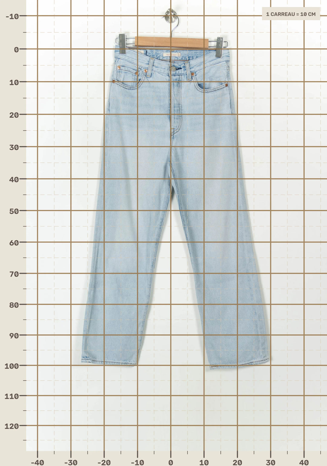 Jean Droit Bleu Clair - Taille L/40 de la marque Levi&