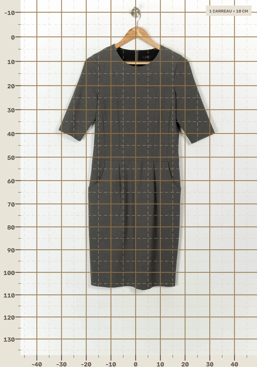 Robe Midi Grise - Taille XL/42 de la marque Joseph | PARAD99675 - Vendu par Paradigme - Image 4