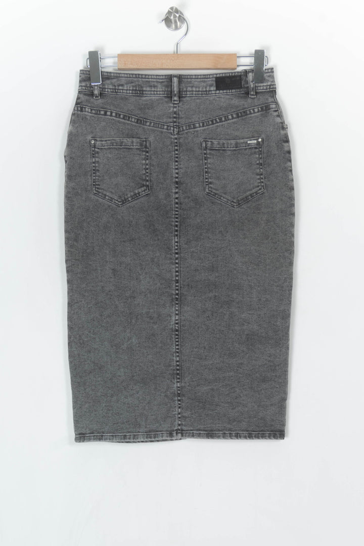 Jupe Midi En Jean Grise - Taille L/40 de la marque IKKS | PARAD99676 - Vendu par Paradigme - Image 5