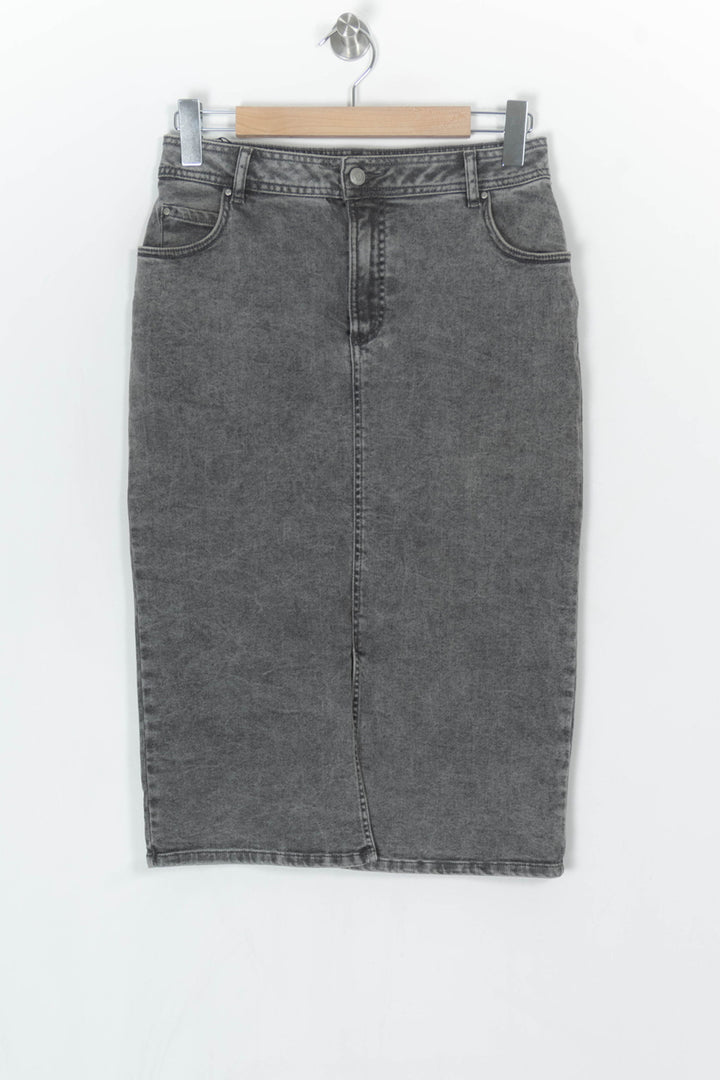 Jupe Midi En Jean Grise - Taille L/40 de la marque IKKS | PARAD99676 - Vendu par Paradigme - Image 2