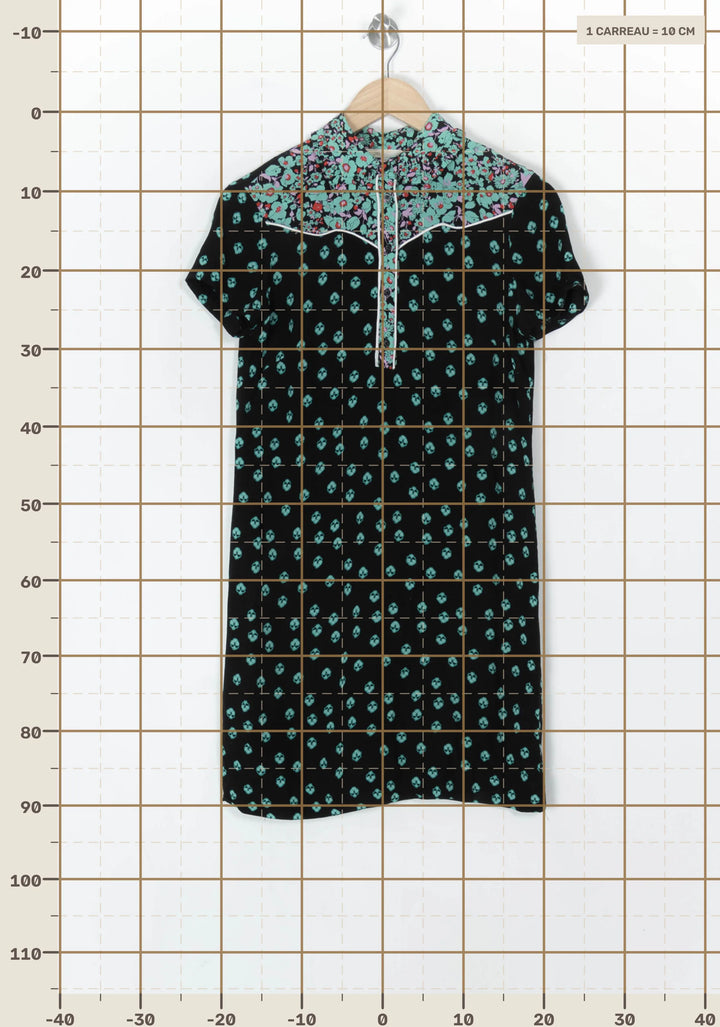 Robe Courte Noire et Turquoise - Taille S/36 de la marque Maje | PARAD99682 - Vendu par Paradigme - Image 4