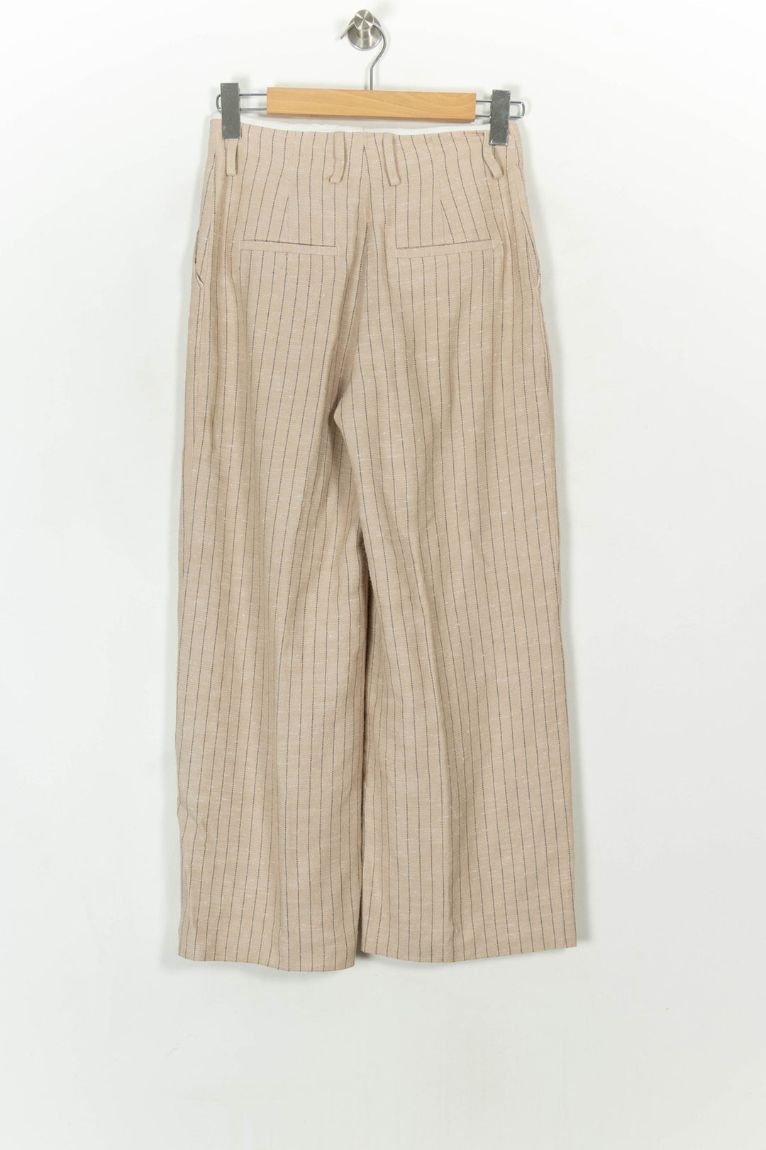 Pantalon Large Beige à Rayures - Taille S/36 de la marque Sandro | PARAD99692 - Vendu par Paradigme - Image 5
