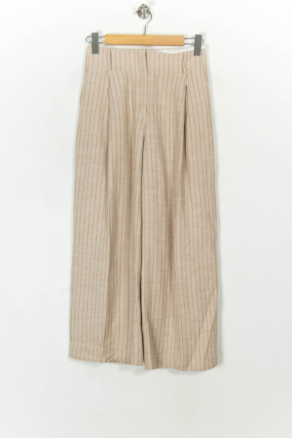 Pantalon Large Beige à Rayures - Taille S/36 de la marque Sandro | PARAD99692 - Vendu par Paradigme - Image 2