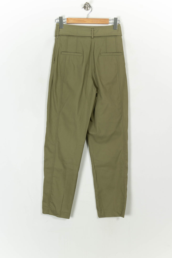 Pantalon Taille Haute Vert - Taille M/38 de la marque Sandro | PARAD99693 - Vendu par Paradigme - Image 5