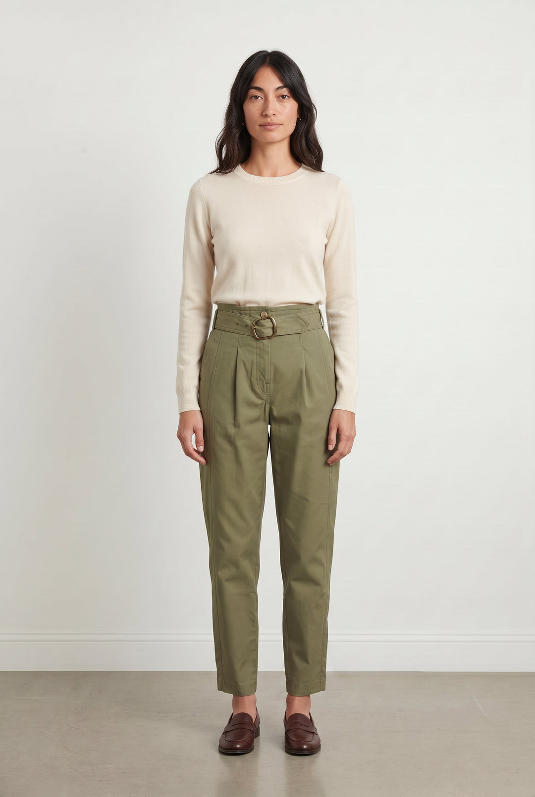 Pantalon Taille Haute Vert - Taille M/38 de la marque Sandro | PARAD99693 - Vendu par Paradigme - Image 1