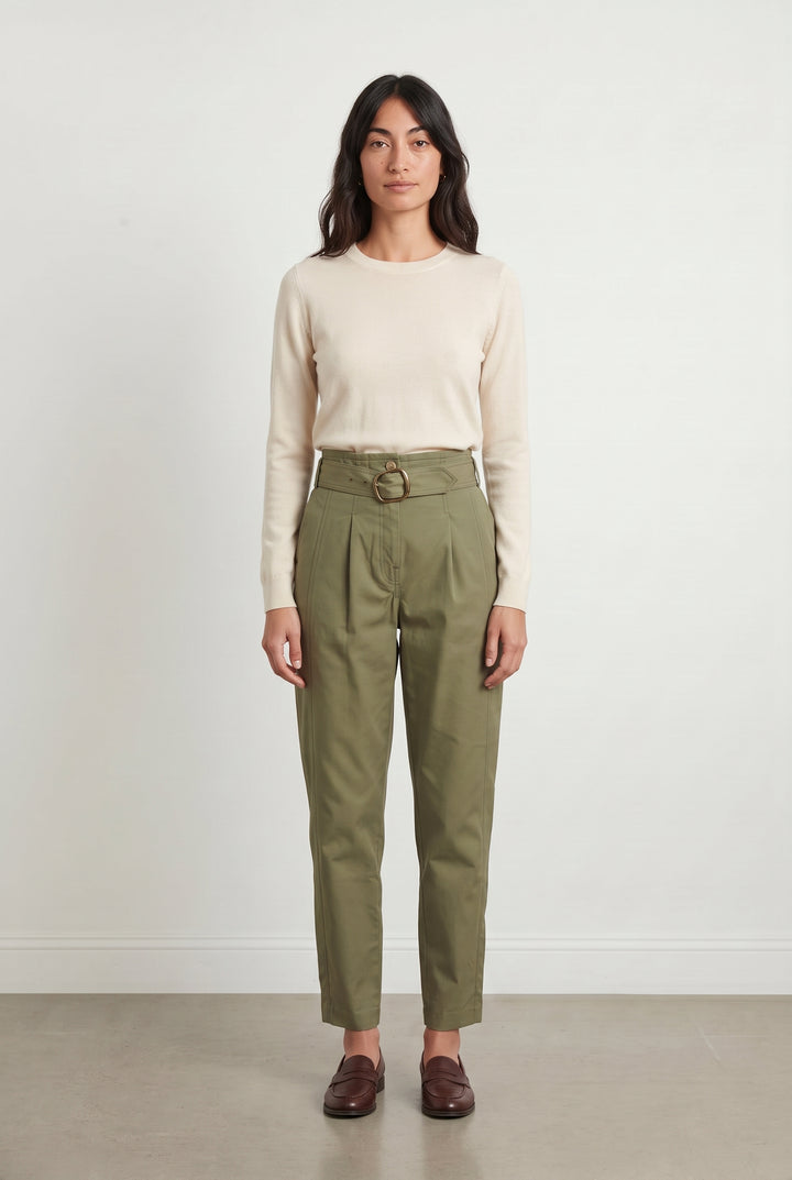 Pantalon Taille Haute Vert - Taille M/38 de la marque Sandro | PARAD99693 - Vendu par Paradigme - Image 1
