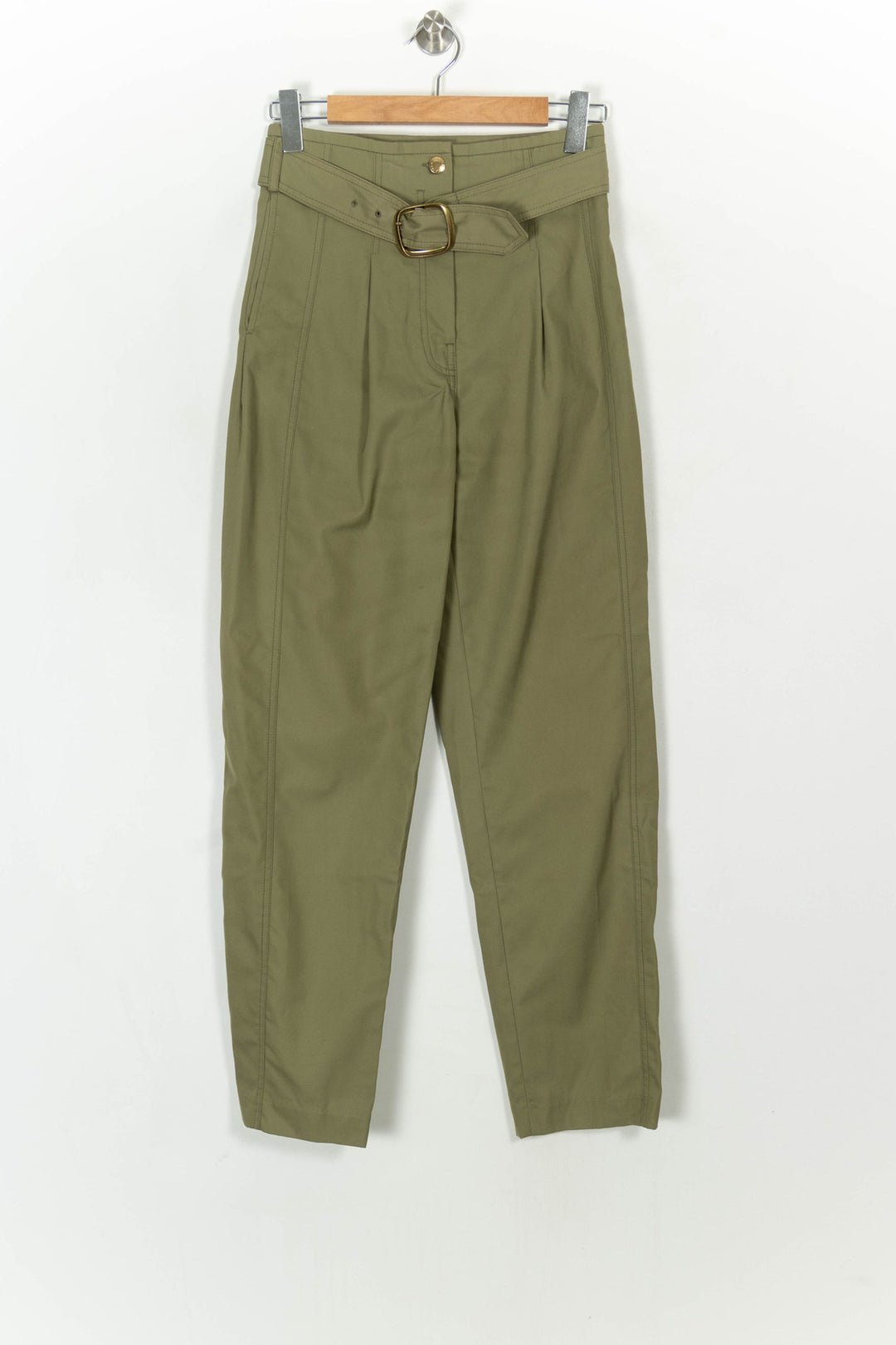 Pantalon Taille Haute Vert - Taille M/38 de la marque Sandro | PARAD99693 - Vendu par Paradigme - Image 2