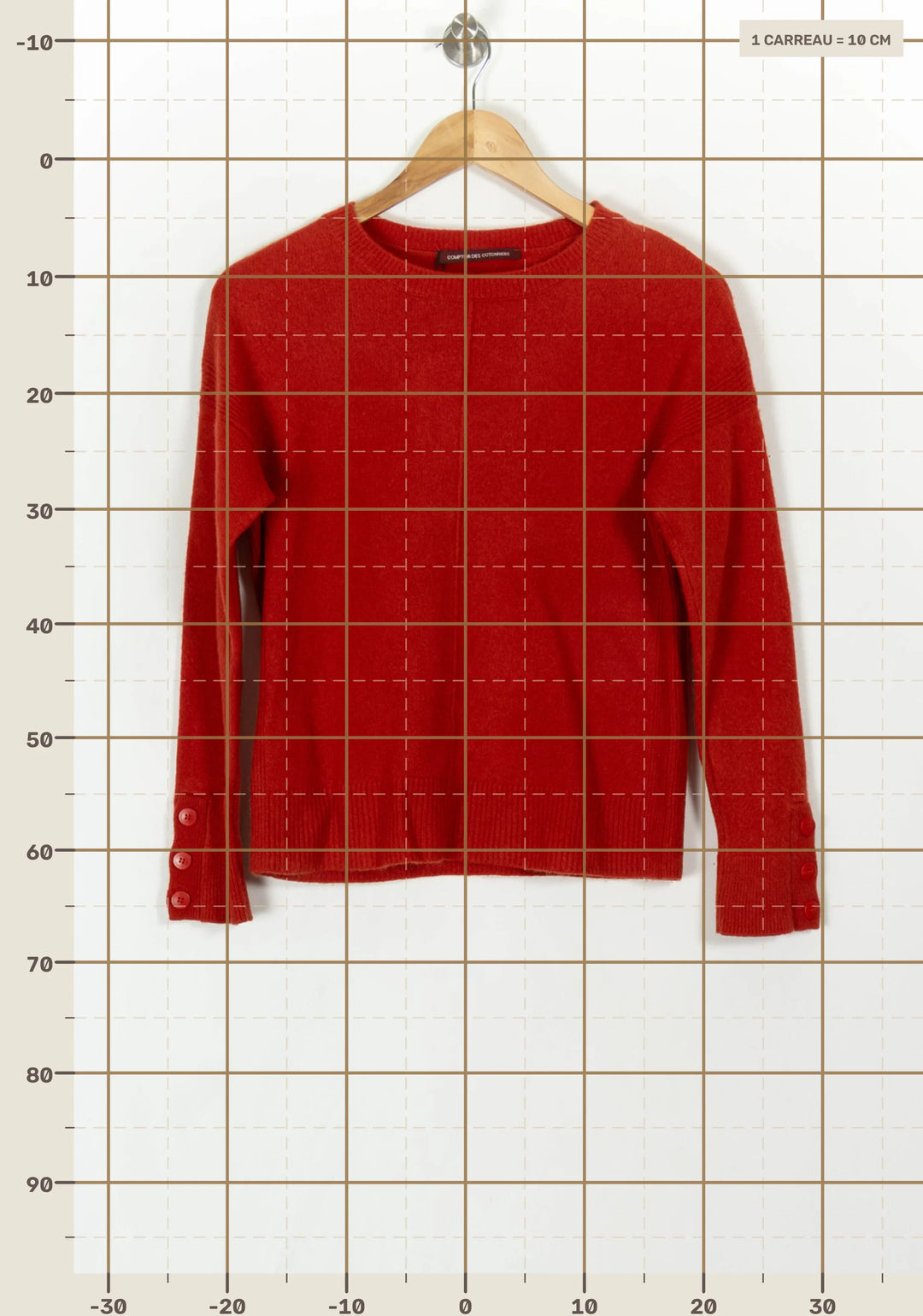 Pull Rouge - Taille S/36 de la marque Comptoir des Cotonniers | PARAD99705 - Vendu par Paradigme - Image 4