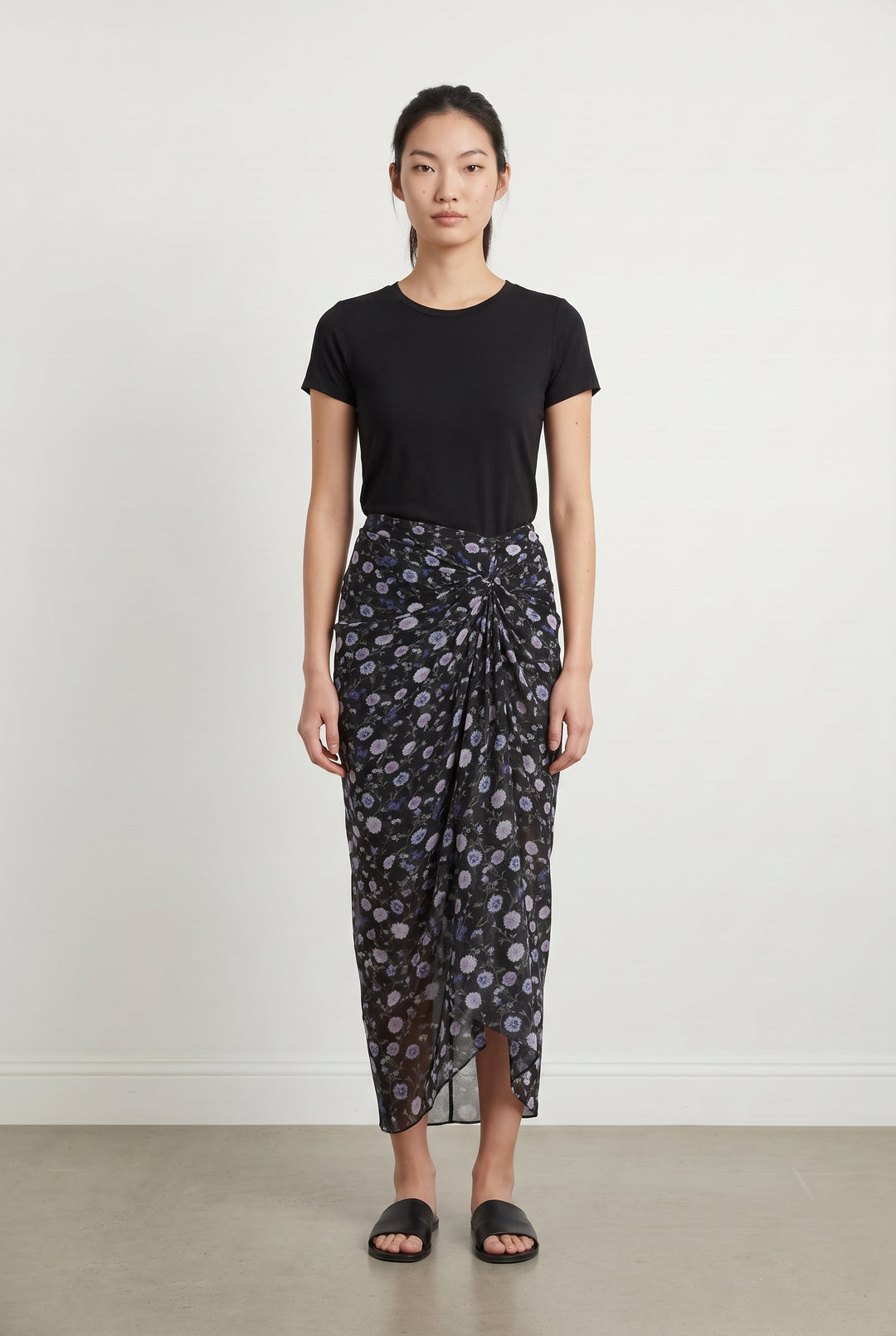 Jupe Longue Noire et Violette - Taille S/36 de la marque The Kooples | PARAD99714 - Vendu par Paradigme - Image 1