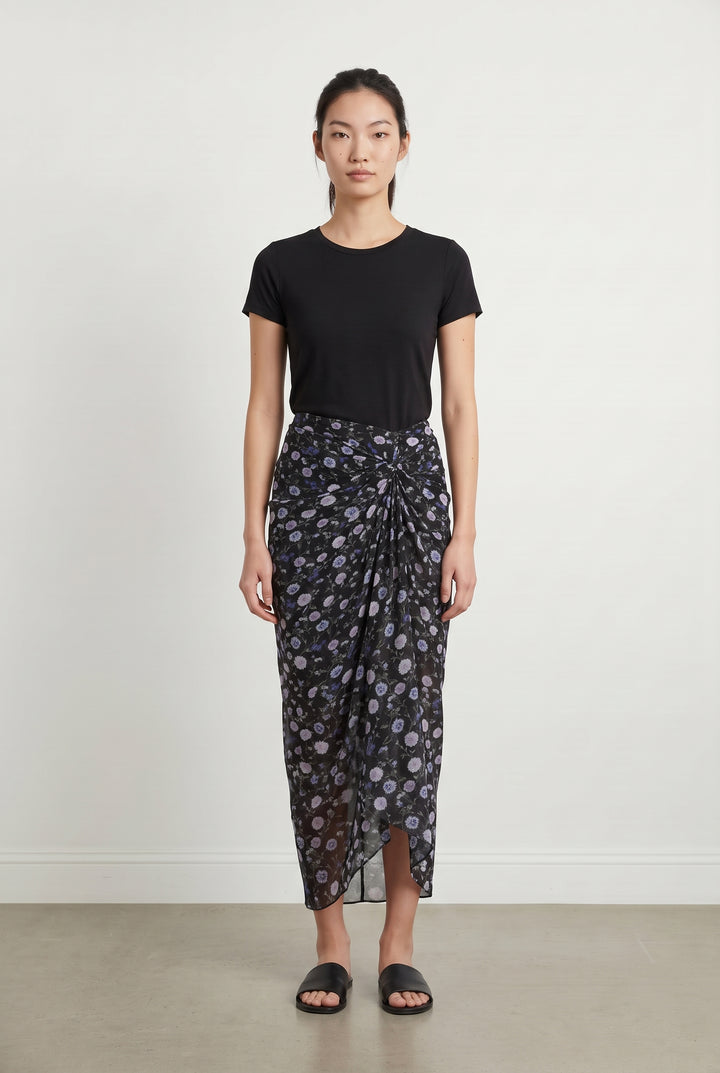 Jupe Longue Noire et Violette - Taille S/36 de la marque The Kooples | PARAD99714 - Vendu par Paradigme - Image 1