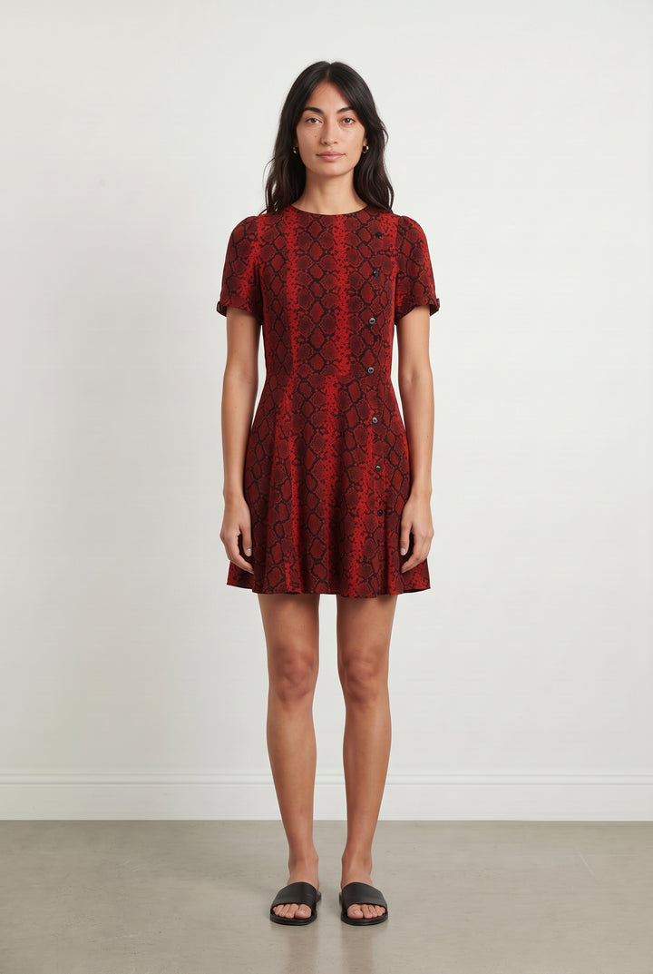 Robe Courte Rouge et Noire - Taille M/38 de la marque The Kooples | PARAD99716 - Vendu par Paradigme - Image 1