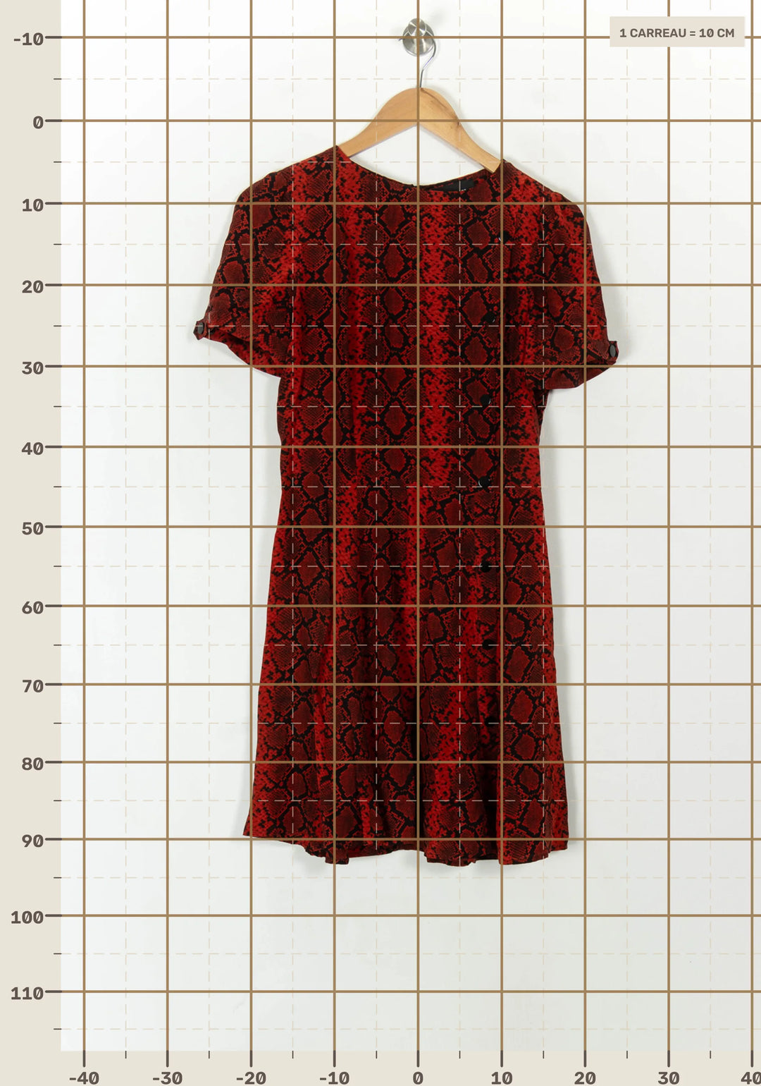 Robe Courte Rouge et Noire - Taille M/38 de la marque The Kooples | PARAD99716 - Vendu par Paradigme - Image 4