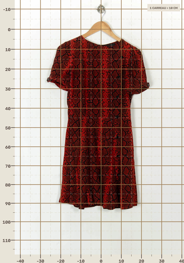 Robe Courte Rouge et Noire - Taille M/38 de la marque The Kooples | PARAD99716 - Vendu par Paradigme - Image 4