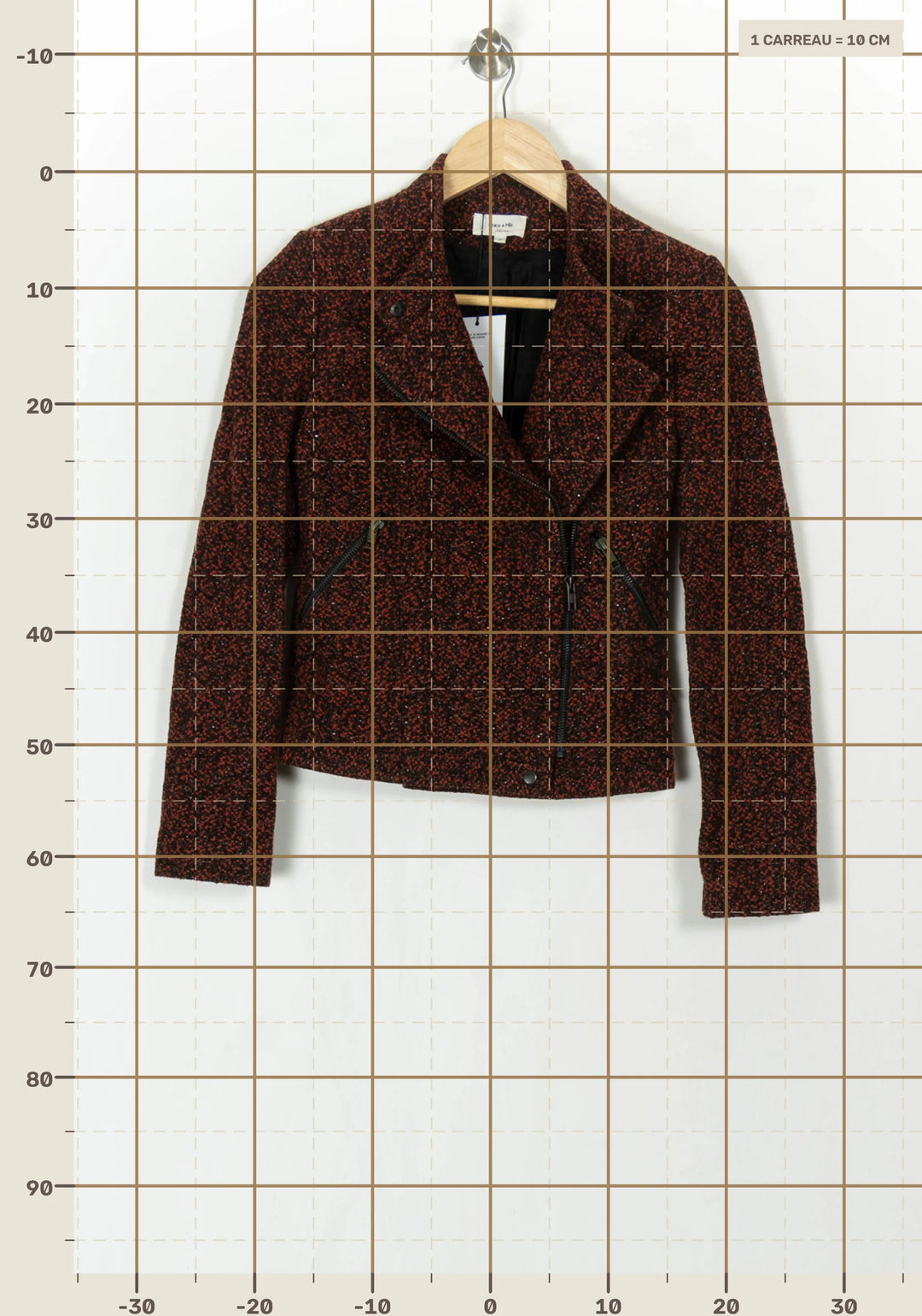 Veste Noire et Orange - Taille XS/34 de la marque Grace &amp; Mila | PARAD99729 - Vendu par Paradigme - Image 4
