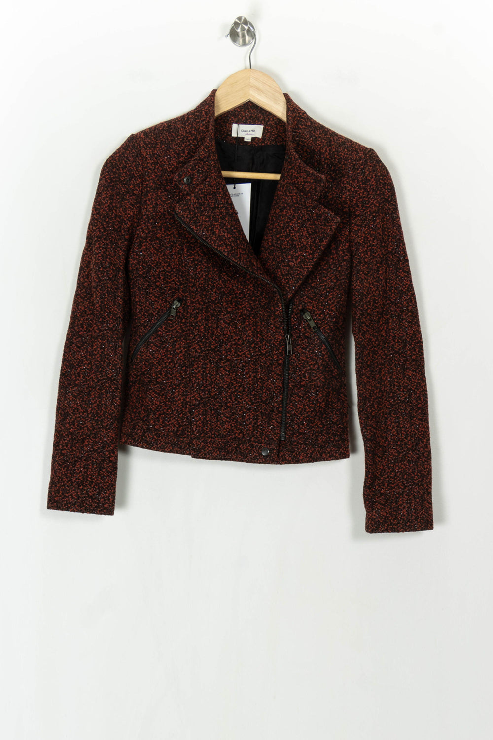 Veste Noire et Orange - Taille XS/34 de la marque Grace & Mila | PARAD99729 - Vendu par Paradigme - Image 2