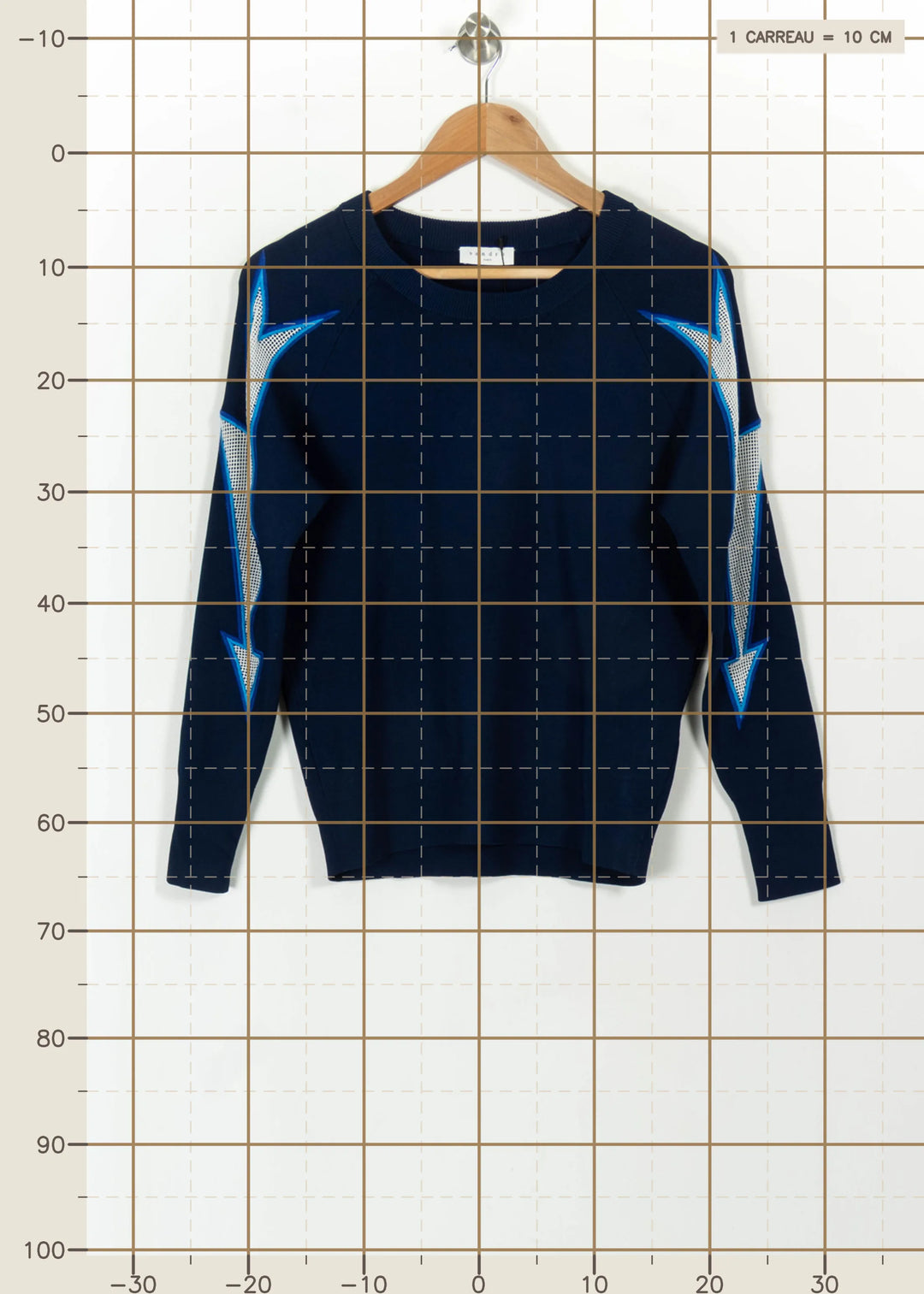 Sweatshirt Bleu et Blanc - Taille S/36 de la marque Sandro | PARAD99742 - Vendu par Paradigme - Image 4