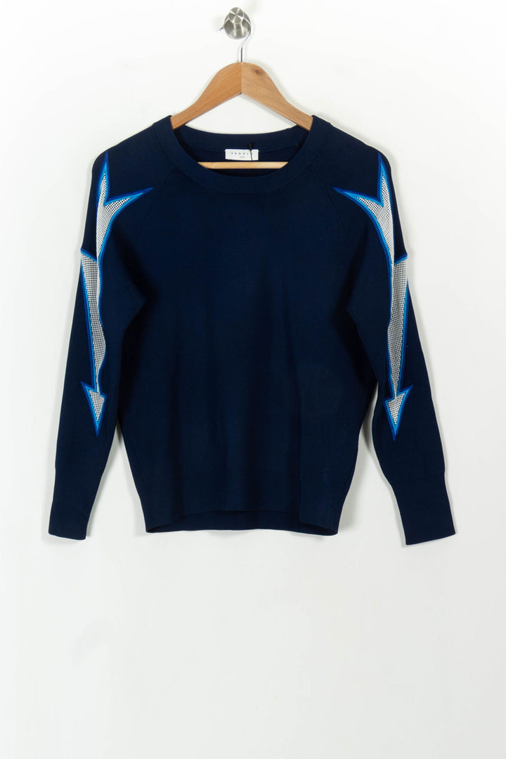 Sweatshirt Bleu et Blanc - Taille S/36 de la marque Sandro | PARAD99742 - Vendu par Paradigme - Image 2