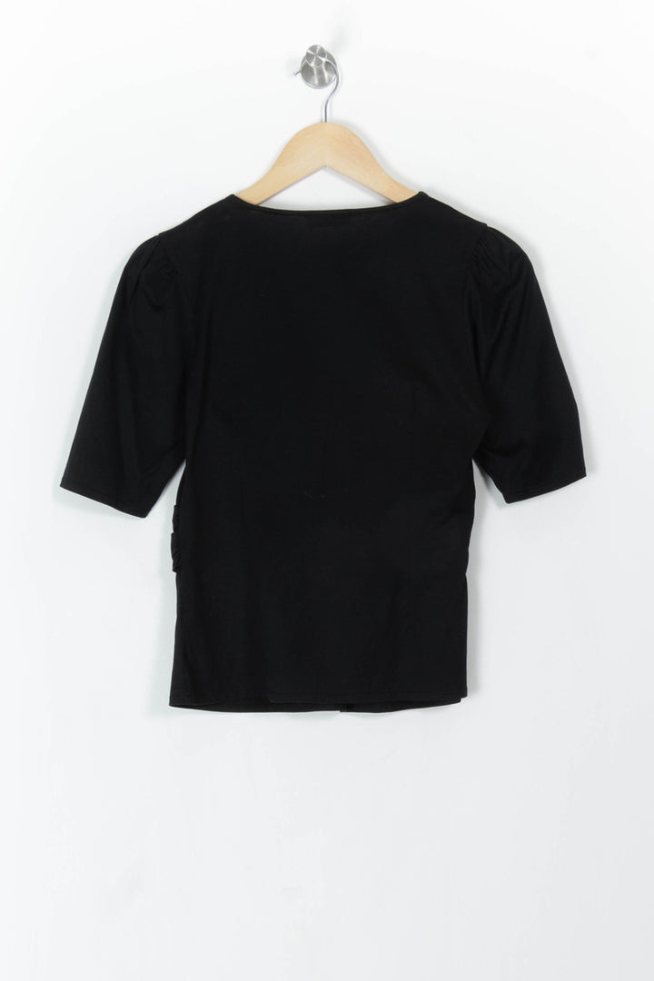 Blouse Noire - Taille S/36 de la marque Sandro | PARAD99743 - Vendu par Paradigme - Image 4